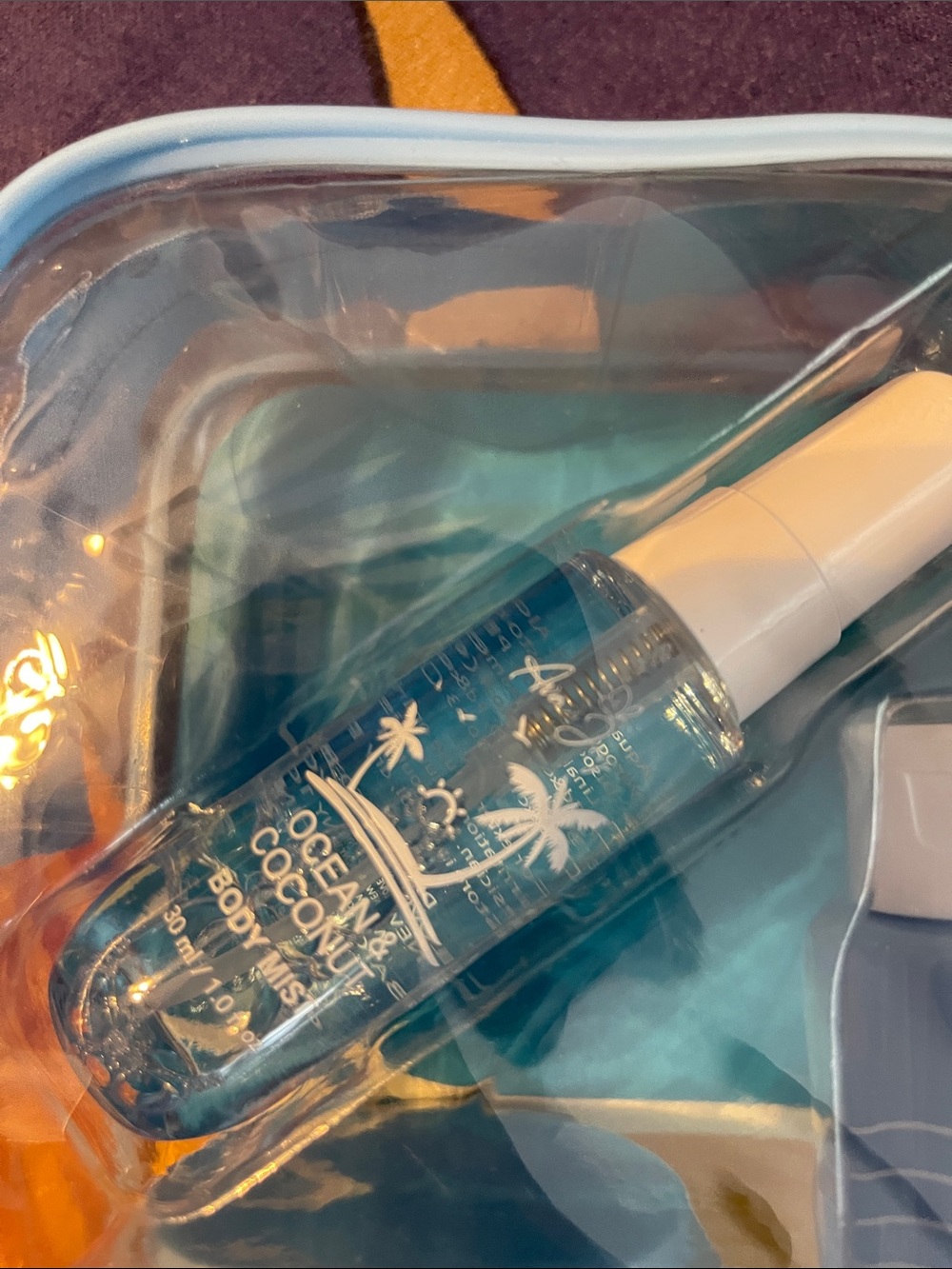 Ava Joy Travel Bath Set Ocean & Coconut- Teal Case - Picture 3 of 6